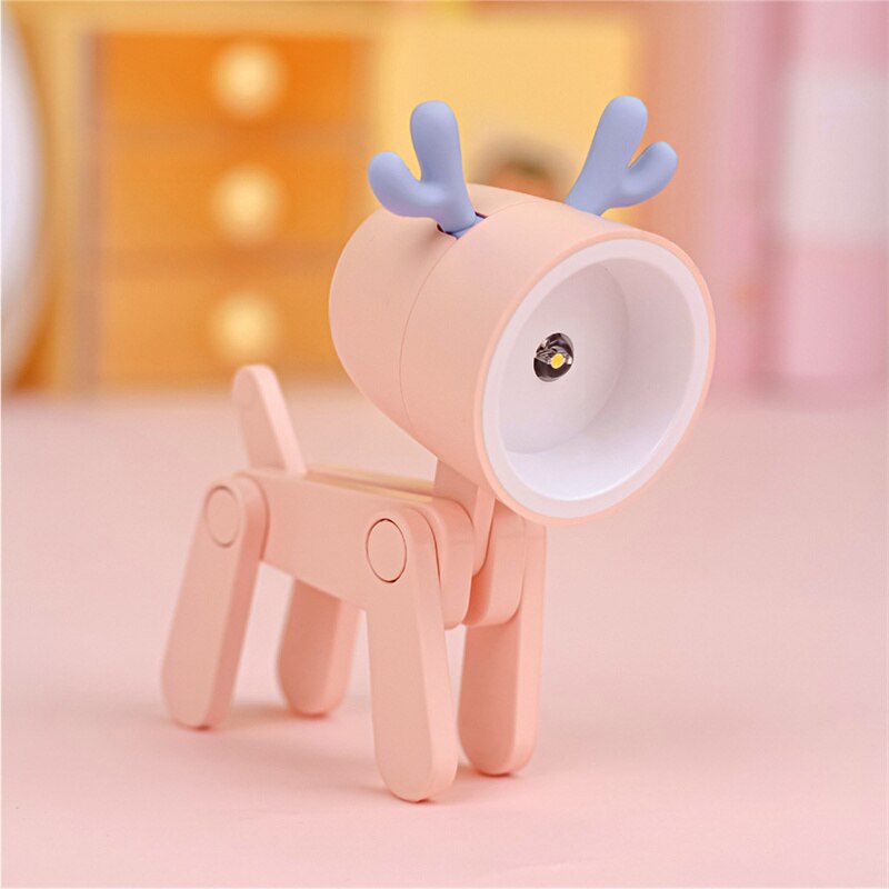 Mini Led Desk Lamp Cute Book Night Light for Bedroom Study Office Reading Eye Protection Small Table Lamp with Battery