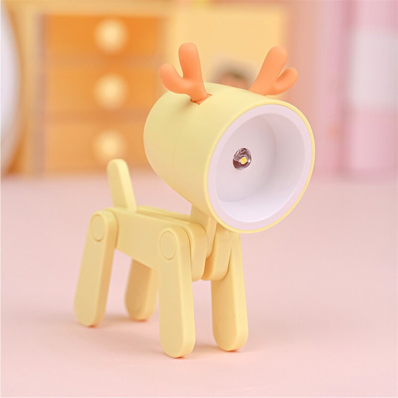 Mini Led Desk Lamp Cute Book Night Light for Bedroom Study Office Reading Eye Protection Small Table Lamp with Battery